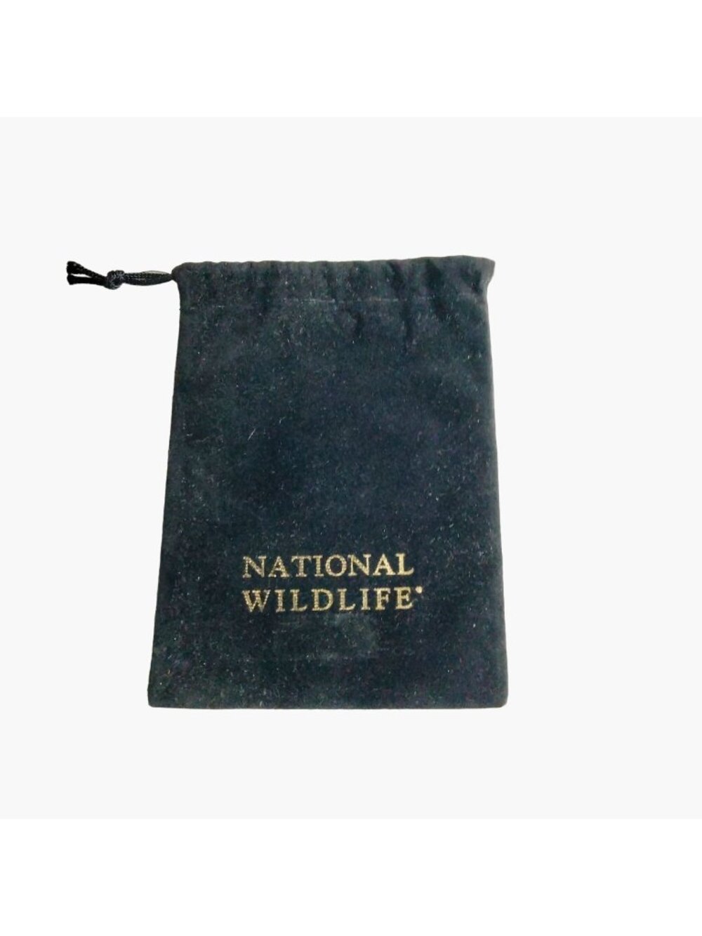 National Wildlife Black Velvet Drawstring Bag 5 x 4